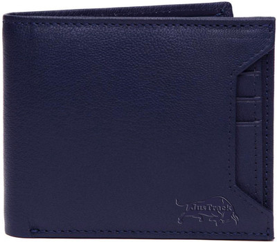 

JusTrack Men Blue Genuine Leather Wallet(6 Card Slots), Bule