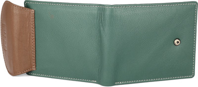 

U+N Men Green Genuine Leather Wallet(1 Card Slot)