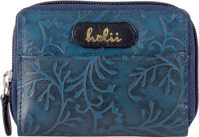 

Holii Women Blue Genuine Leather Wallet(2 Card Slots)