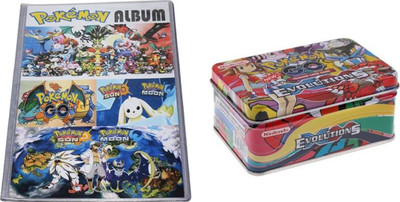 

Vortex Toys Pokemon Trading Card Album WITH Pokemon Steam Siege Series Trading Card Game(Multicolor)