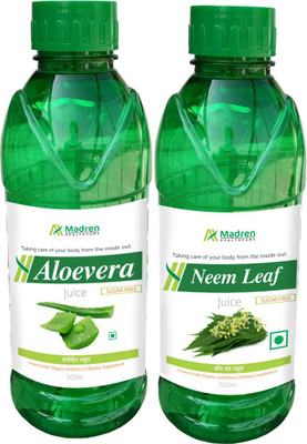 

Madren Healthcare Aloevera Juice & Neem Leaf Juice(2 x 500 ml)