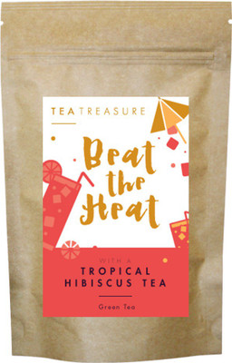 

TeaTreasure Tropical Hibiscus Green Tea Hibiscus Green Tea(50 g, Pouch)
