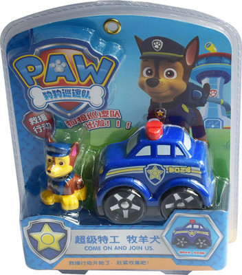

Kiditos Paw Patrol Chase PVC Action Cartoon Figure with Police Van(Blue)