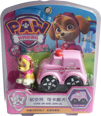 

Kiditos Paw Patrol Skye PVC Action Cartoon Figure with Pink Van(Pink)
