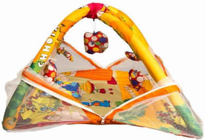 

Aayat Kids Kick & Play Activity Skin Friendly Well Cushioned with Net X50 Standard Crib(Fabric, Multicolor)