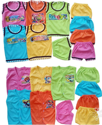 

Sonpra Baby Fashion Soft Cotton Jhablas T-Shirts Shorts Combo Set ( 6 - 9 Months)(Multicolor)