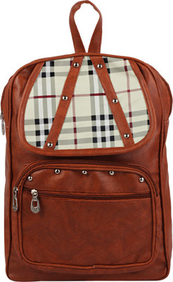

BISMAADH Tan Designer Studded 2.5 L Backpack(Tan)