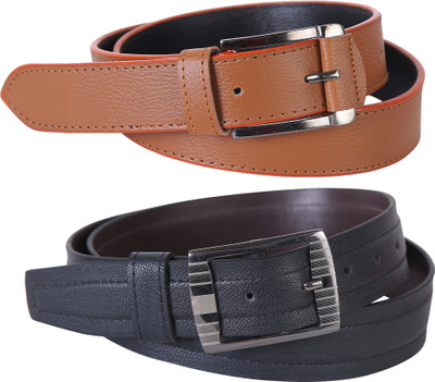 

Martell Men Casual, Formal Black Artificial Leather Belt, Brown
