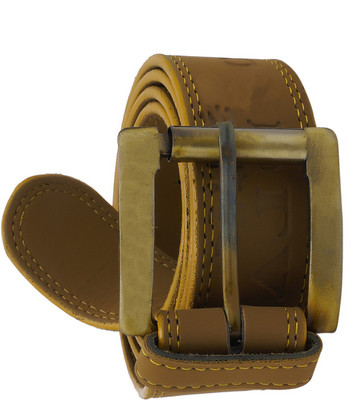 

Peacock Mundkar Men Yellow Artificial Leather Belt