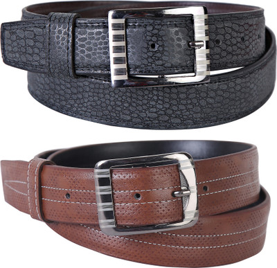 

Martell Men Casual, Formal Brown Artificial Leather Belt, Black