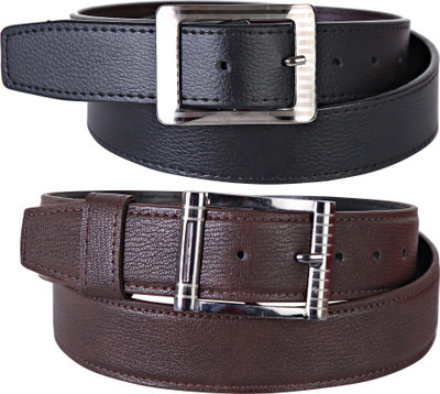 

Martell Men Casual, Formal Brown Artificial Leather Belt, Black