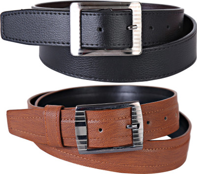 

Martell Men Casual, Formal Brown Artificial Leather Belt, Black
