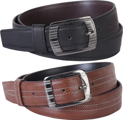 

Martell Men Casual, Formal Brown Artificial Leather Belt, Black