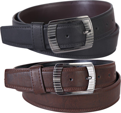 

Martell Men Casual, Formal Brown Artificial Leather Belt, Black