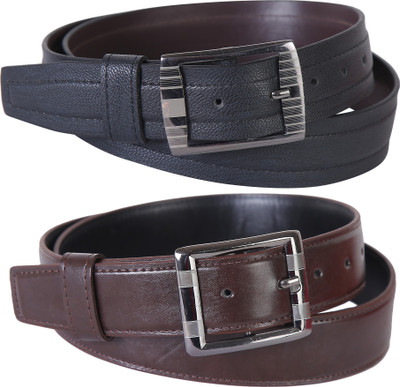 

Martell Men Casual, Formal Brown Artificial Leather Belt, Black