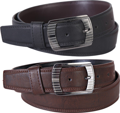 

Martell Men Casual, Formal Brown Artificial Leather Belt, Black