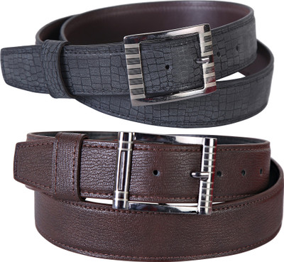 

Martell Men Casual, Formal Brown Artificial Leather Belt, Black