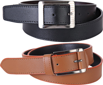 

Martell Men Casual, Formal Brown Artificial Leather Belt, Black