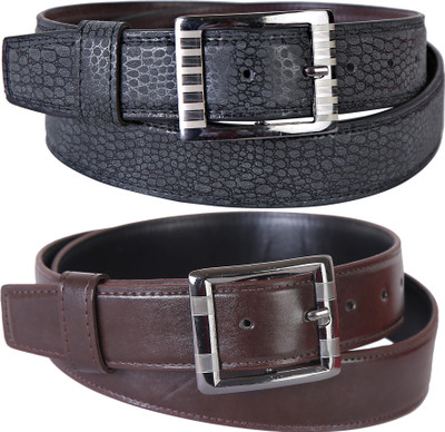 

Martell Men Casual, Formal Brown Artificial Leather Belt, Black