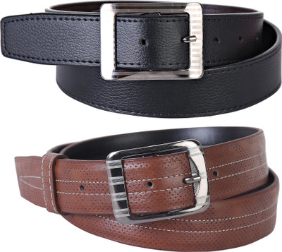 

Martell Men Casual, Formal Brown Artificial Leather Belt, Black
