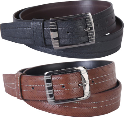 

Martell Men Casual, Formal Brown Artificial Leather Belt, Black