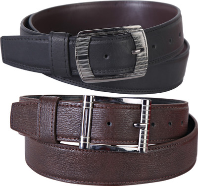 

Martell Men Casual, Formal Brown Artificial Leather Belt, Black