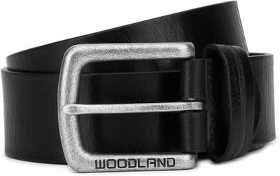 

Woodland Men Black Genuine Leather Belt
