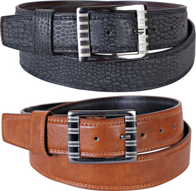 

Martell Men Casual, Formal Brown Artificial Leather Belt, Black