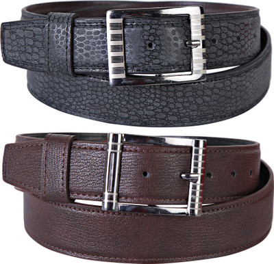 

Martell Men Casual, Formal Brown Artificial Leather Belt, Black