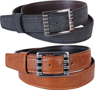 

Martell Men Casual, Formal Brown Artificial Leather Belt, Black