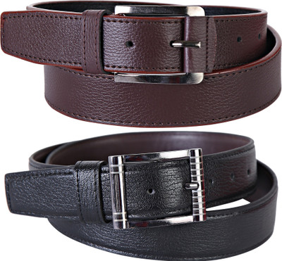 

Martell Men Casual, Formal Black Artificial Leather Belt, Brown