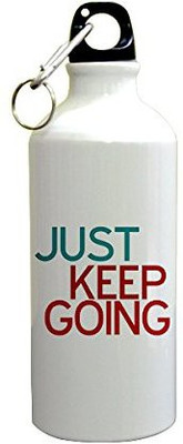 

Sky Dot Gyming Motivational Quotes Just Keep Going Sipper Printed Sipper 600 ml Sipper(Pack of 1, Multicolor), White