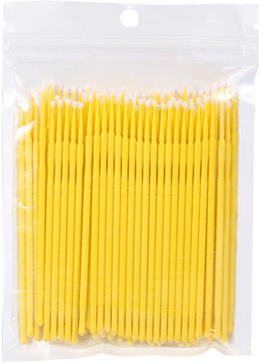 

AGE CARE Micro Brushes Eye Lash Glue Brushes Eyelashes Extension Lint Free Disposable Applicators Sticks Makeup Tools (lARGE)(Pack of 100)