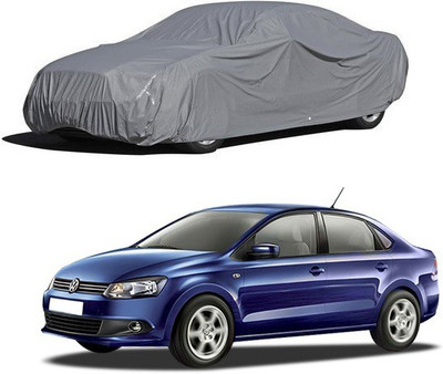 Furious3D Car Cover For Volkswagen Vento (Without Mirror Pockets)(Grey)