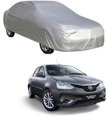 Furious3D Car Cover For Toyota Etios (Without Mirror Pockets)(Silver)