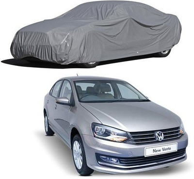Furious3D Car Cover For Volkswagen Vento (Without Mirror Pockets)(Grey)