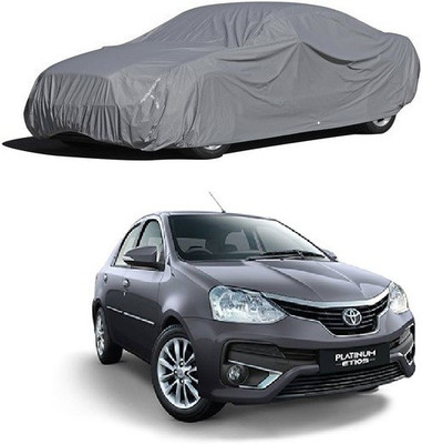 Furious3D Car Cover For Toyota Etios (Without Mirror Pockets)(Grey)