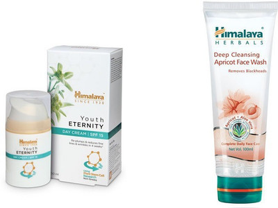 

Himalaya Youth Eternity Day Cream, Deep Cleansing Apricot Face Wash(Set of 2)