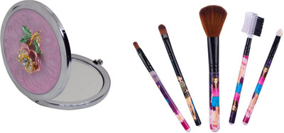 

Confidence Different Shapes Of Makeup Brushes With Mirror For Girls And Women(Set of 6)