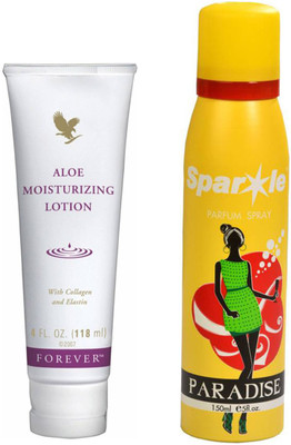 Forever Aloe Moisturizing Lotion and one sparkle body parfum(Set of 2)