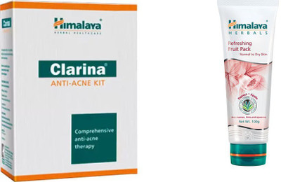 

Himalaya Clarina Anti Acne Kit, Refreshing Fruit Pack(Set of 2)