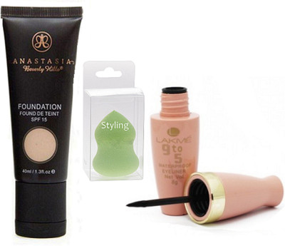 

styling Sponge Puff & Foundation Found De Teint Spf 15 & Eyeliner(Set of 3)