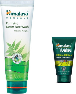 

Himalaya Purifying Neem Face Wash, Men Intense Oil Clear Lemon Face Wash(Set of 2)