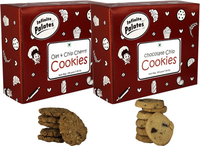 

Infinite Palates Choco Chip with Oat & Chip Cherry Cookies(400 g, Pack of 2)