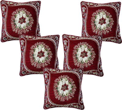 

Creative Homes Floral Cushions Cover(Pack of 5, 40 cm*40 cm, Maroon)