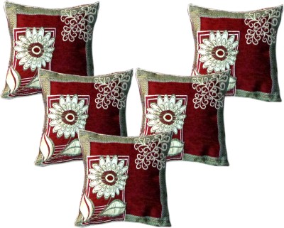 

Creative Homes Floral Cushions Cover(Pack of 5, 40 cm*40 cm, Maroon)