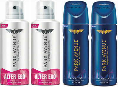 

Park Avenue 2 Alter Ego & 2 Eclectic Body Spray - For Men(520 ml, Pack of 4)