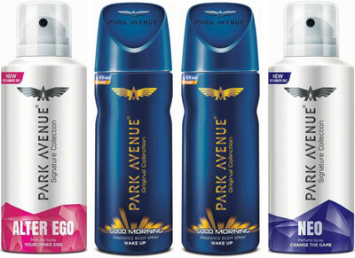 

Park Avenue 1 Alter Ego & 2 Good Morning & 1 Neo Body Spray - For Men(520 ml, Pack of 4)