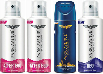 

Park Avenue 2 Alter Ego & 1 Good Morning & 1 Neo Body Spray - For Men(520 ml, Pack of 4)