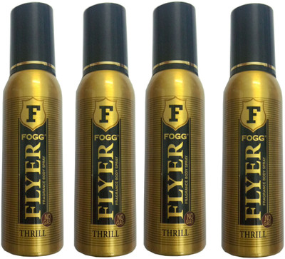 

Fogg FLYER THRIL DEODORANT 120 ML Deodorant Spray - For Men & Women(120 ml, Pack of 4)
